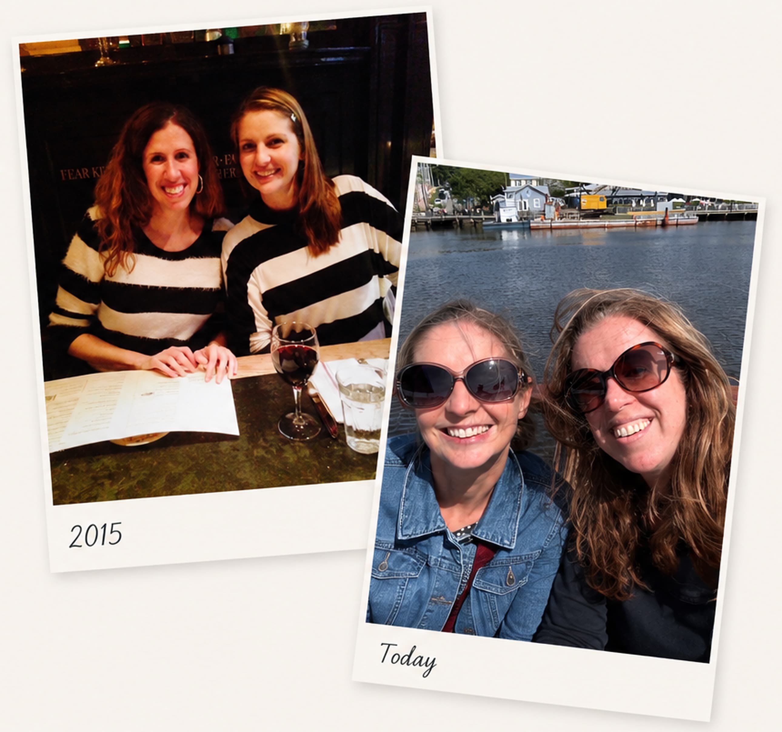 Mary Rosenberger and Lucila Lessard together in 2015 and today
